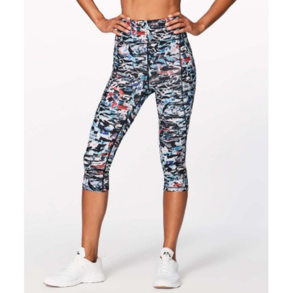 Lululemon Break Free Crop Nulux 17" Culture Clash Size 4 - Picture 1 of 11